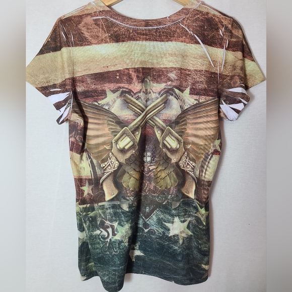 Big Bang clothing brand rhinestone western top- Size large - Picture 3 of 3